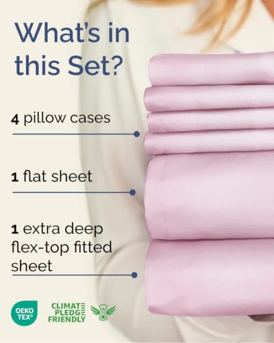Extra Deep Flex Top Split Head King Sheet Set