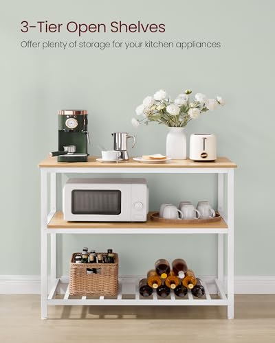 Kitchen Island with 3 Shelves