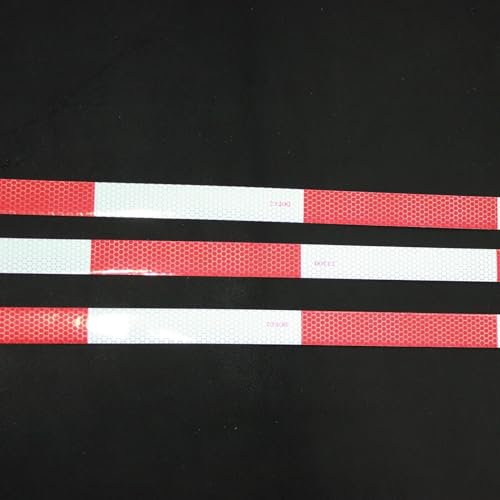 Red and White Reflective Tape Outdoor Waterproof 1 inch X 185 feet