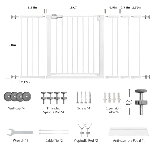 29.7 54.2" Baby Gate for Stairs
