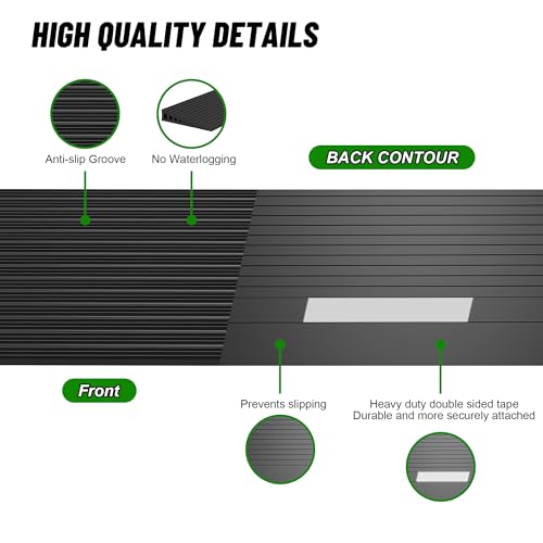 1.6" Rise Rubber Threshold Ramp for Doorways