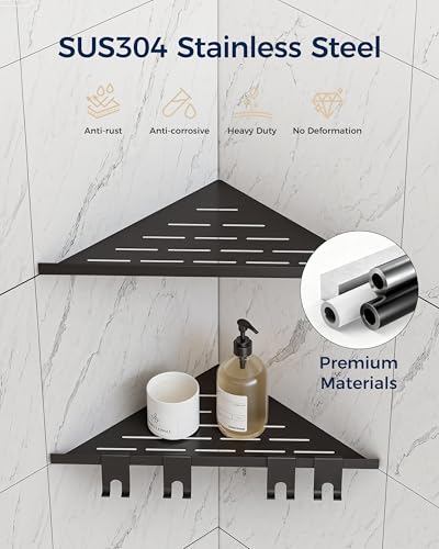 Black Shower Corner Shelf