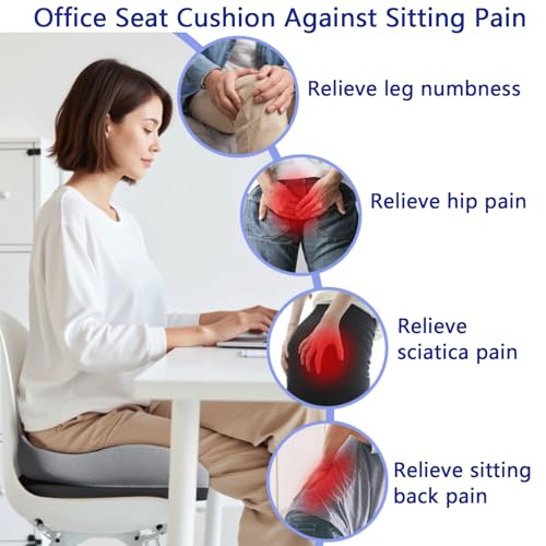 Memory Foam Ergonomic Seat Cushion for Office Chairs Pain Relief