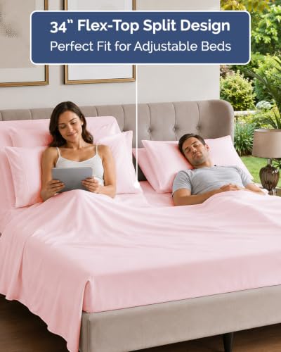 Flex Top Split Head King 6 Piece Sheet Set