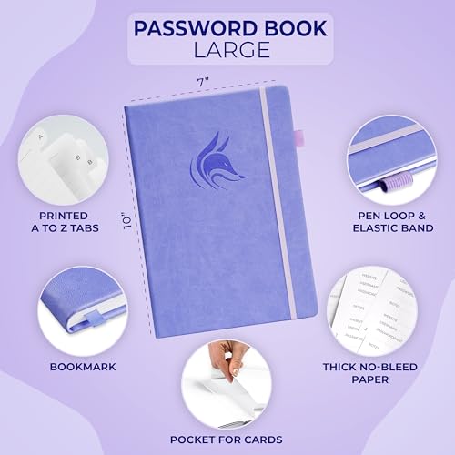 Password Book with Alphabetical Tabs