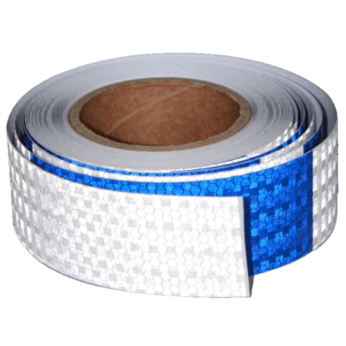 Reflective Tape Blue White 2 inch Wide