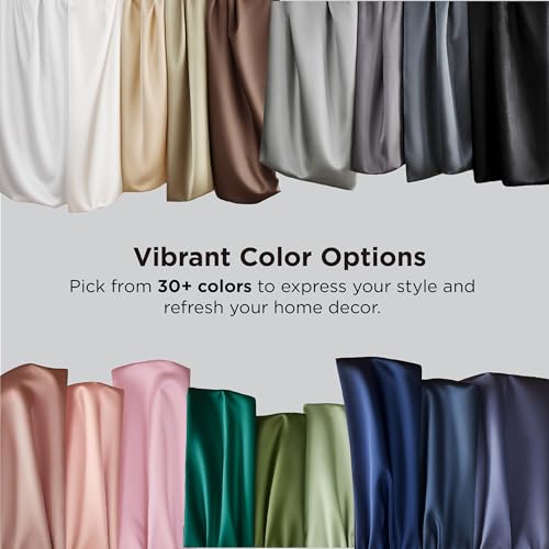 Satin Pillowcase 2 Pack Similar to Silk Pillow Cases Standard Size (2 Count)