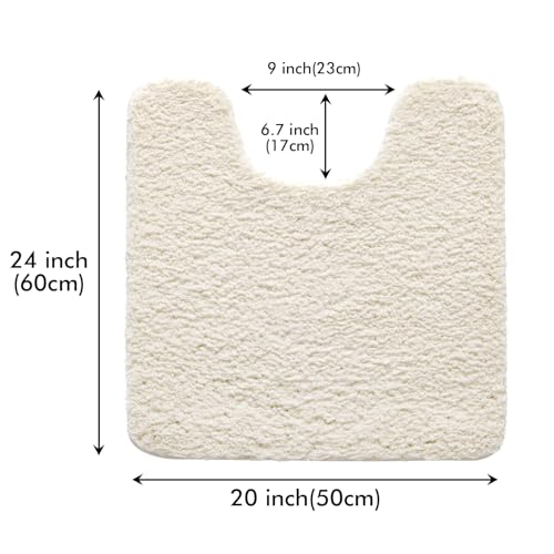 Ivory Toilet Bathroom Rug U