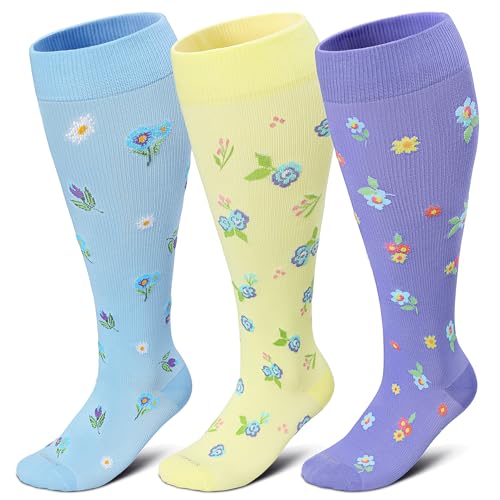 Wide Calf Compression Socks for Women Men Plus Size 15