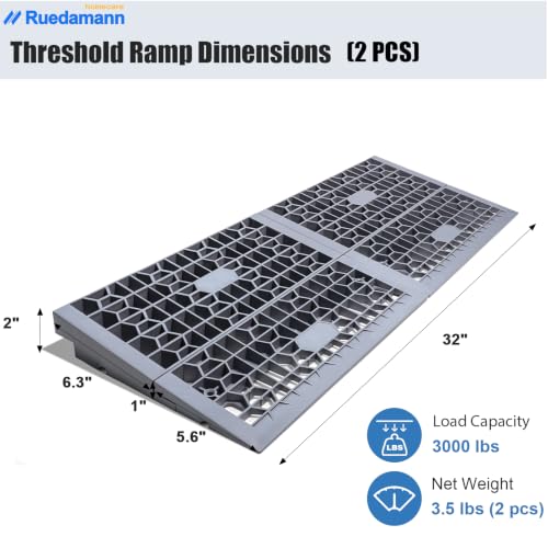 2" Rise Modular Threshold Ramps for Doorways