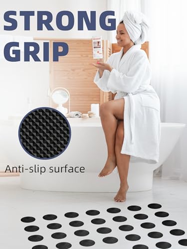 24PCS Round Non Slip Bathtub Stickers with Scraper
