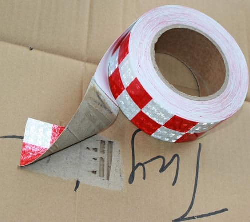 Reflective Tape Red and White 2 inch X 66 feet