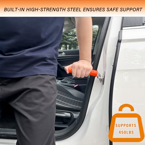 2 Pack Car Handle Assist for Elderly Car Door Handle for Easy Sit to Stand Assistance Auto Grab Bar Cane Support Aid Daily Mobility Assistive Device for Elderly (2 Count)