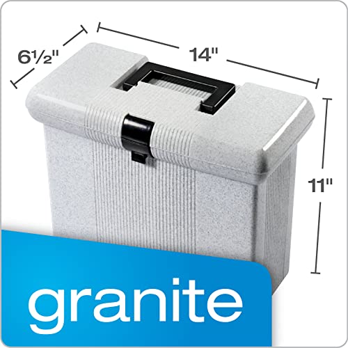 Portable File Box with File Rails