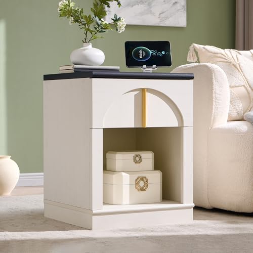 Modern 18" Nightstand with Arched Panel