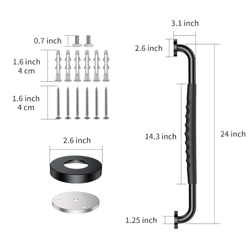 Black Safety Bar 24 Inch