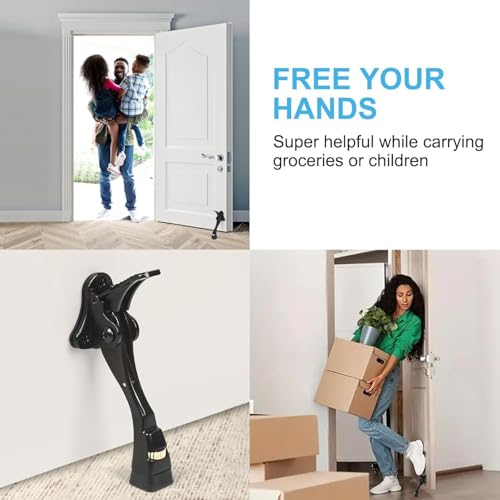 6 Packs Black Door Stops (6 Count)