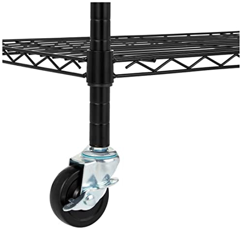4 Shelf Heavy Duty Garage Shelving Storage Unit on 3" Wheel Casters