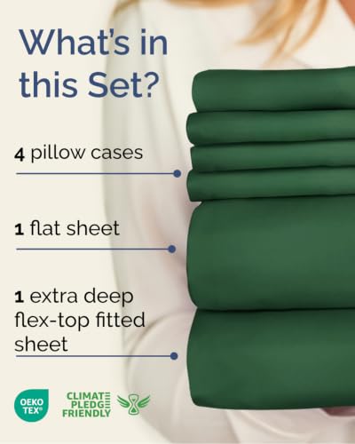 Extra Deep Flex Top Split Head King Sheet Set