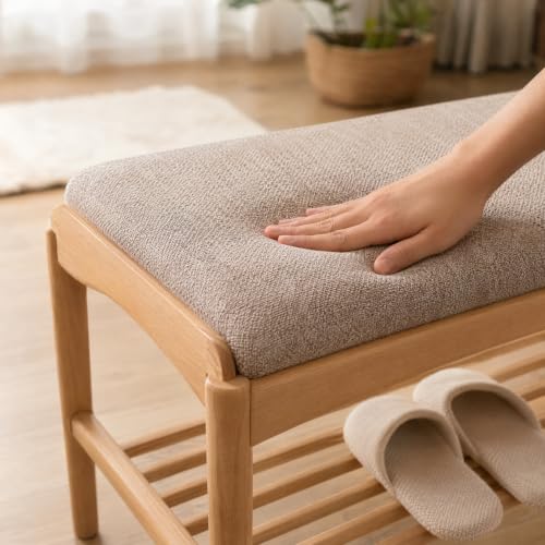 Oak Wood Shoe Bench