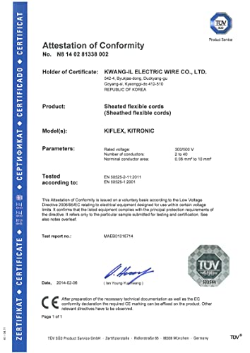 20AWG 15C Unshielded Cable Wire (25 Foot)