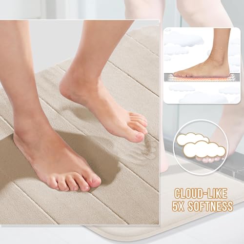 Memory Foam Bathroom Rugs Sets 2 Piece