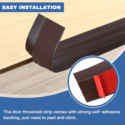 Vinyl Floor Transition Strip Self Adhesive Door Threshold Strip (3.3 Foot)