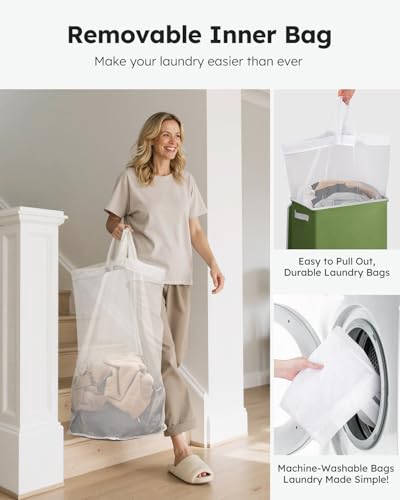 100L Laundry Hamper with Lid