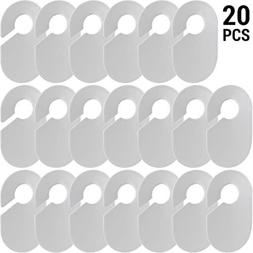 20 Pack Clothing Rack Size Dividers Blank Closet Separators for Clothes Baby Closet Size Divider Hooks Wardrobe Large Hangers Clothing Size Dividers for Racks Hanging Closet Organizer (20 Count)