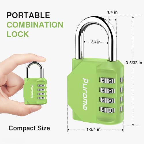 1 Combination Lock Locker 4 Digits Combo Padlock Gym Yellow