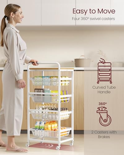 Storage Rolling Cart with Pull