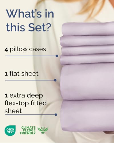Extra Deep Flex Top Split Head King Sheet Set