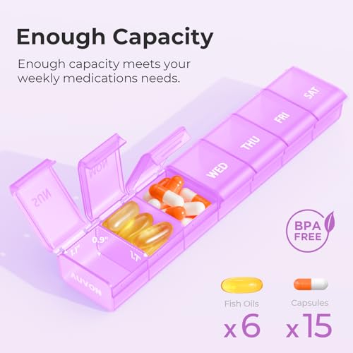 Weekly Pill Organizer with Effortless Opening Design