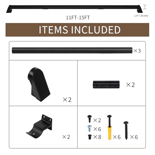 12 FT Modern Aluminum Handrail Set