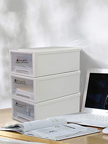 6 Quart Stacking Storage Drawer Unit Front Box (3 Count)