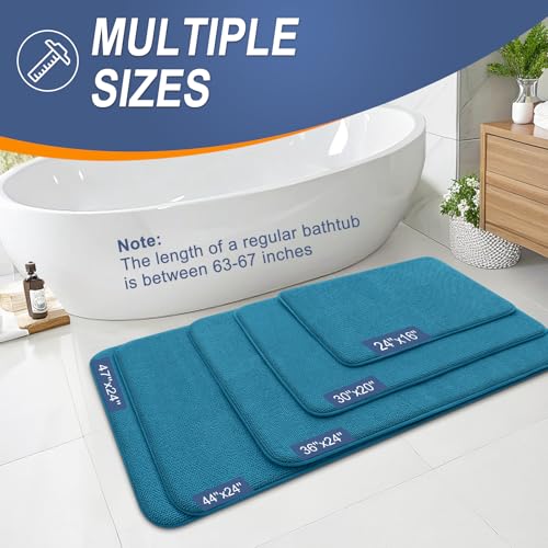 Memory Foam Bathroom Runner Rugs 47x17