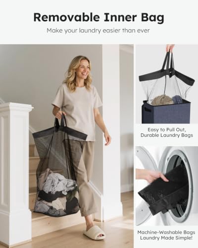 100L Laundry Hamper with Lid