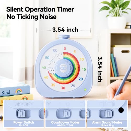 Kids Timer with Rainbow Visual Disk
