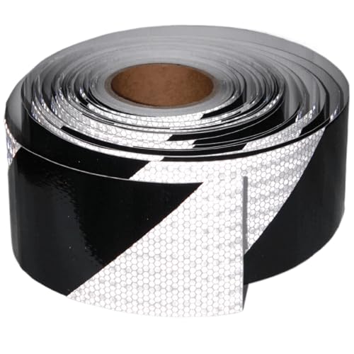 Black White Reflective Tape 4 inch X 166 feet