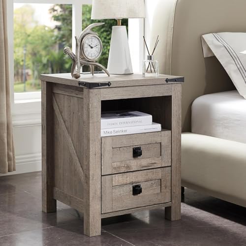 18" Farmhouse Nightstand Set of 2