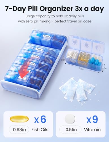 Metal Pill Organizer 3 Times a Day