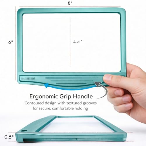 5X Rechargeable LED Page Magnifier with 3 Color Light Modes