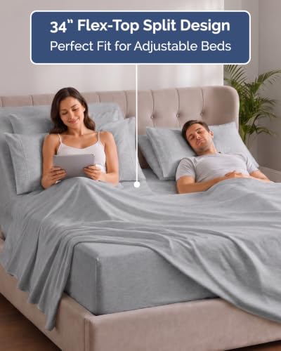 Flex Top Split Head King 6 Piece Sheet Set