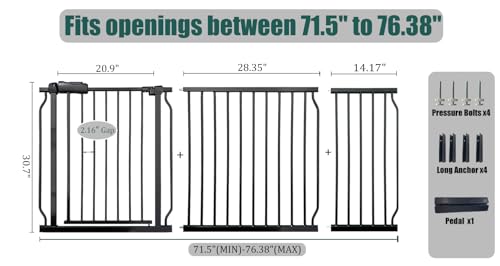 Extra Wide Baby Gate 71.5