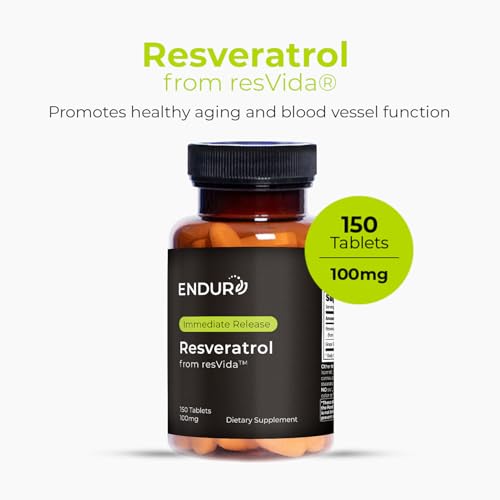 ENDUR Resveratrol 100mg with resVida™ Trans (150 Count)