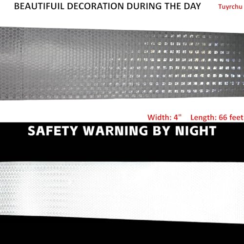 White Reflective Tape 4 inch Wide