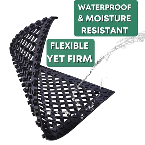 8 Pack 21.6" Interlocking Rubber Floor Tiles (8 Count)