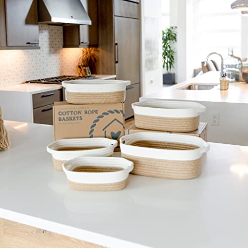 5 Piece Rectangle Storage Basket Set (5 Count)
