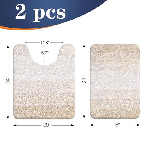 Micorfiber Bathroom Rug Set 2 Piece (4 Count)