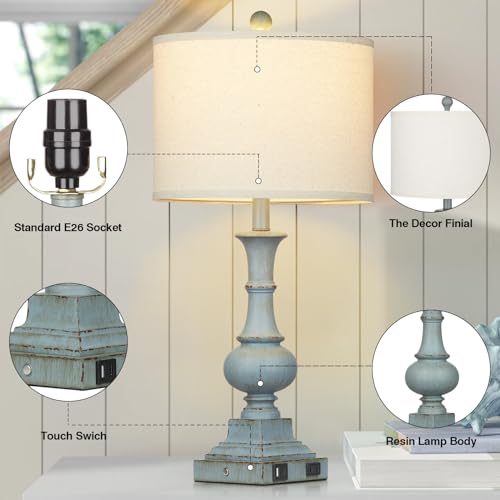 26" Farmhouse Table Lamps Set of 2 (2 Count)